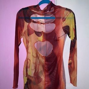 Groovy orange and yellow dress